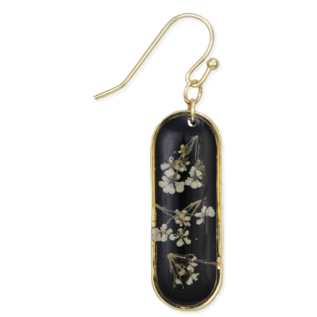 Midnight Garden Baby's Breath Dried Flower Earrings