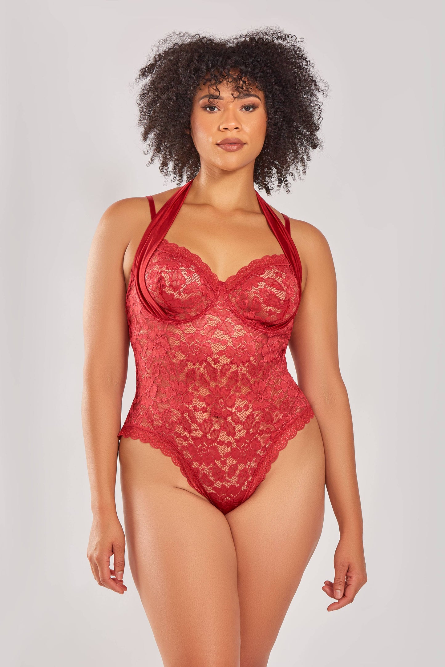 Hera Lace Halter Bodysuit