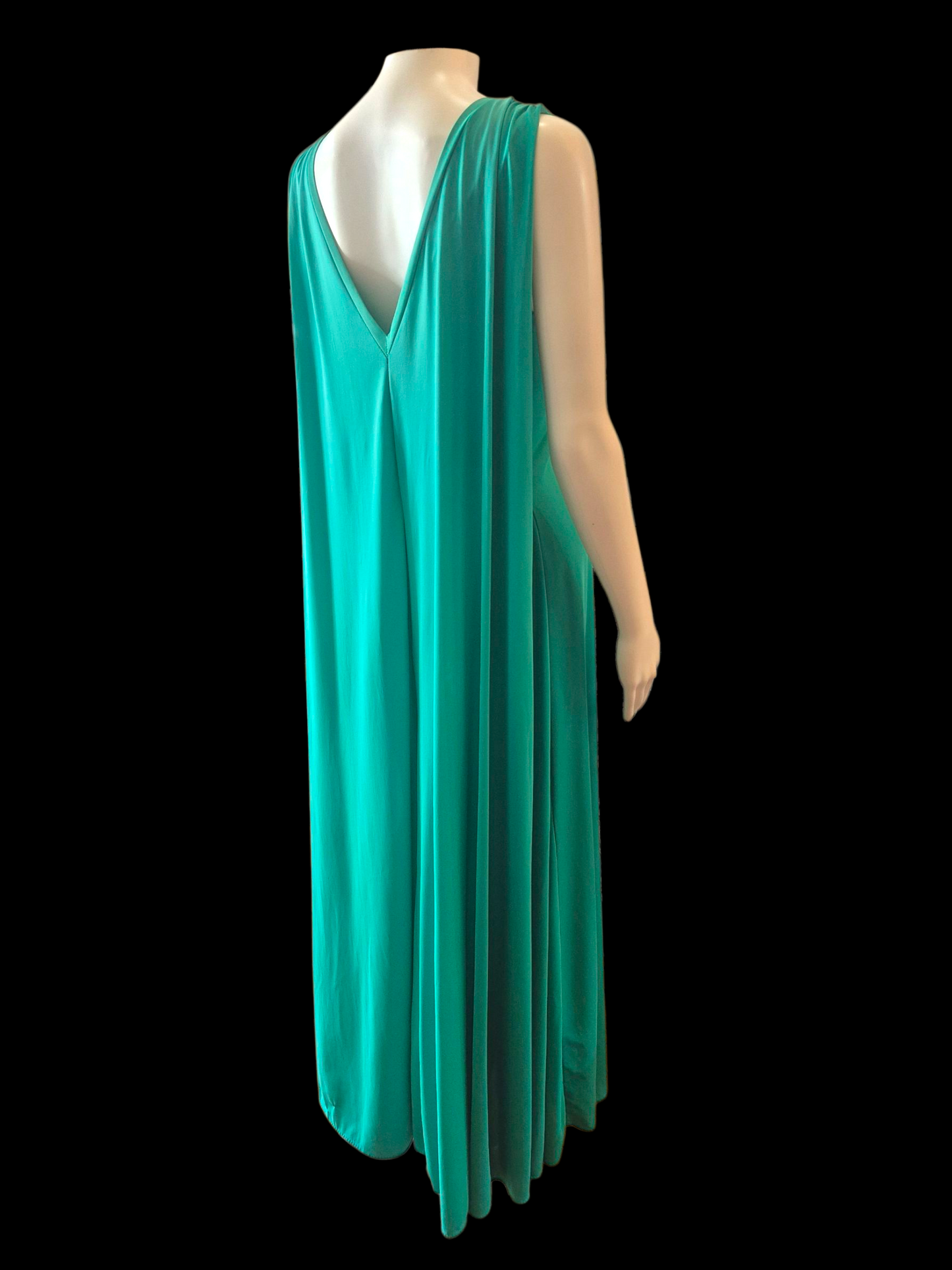 1960s Green Cape Back Negligee Mad Men style