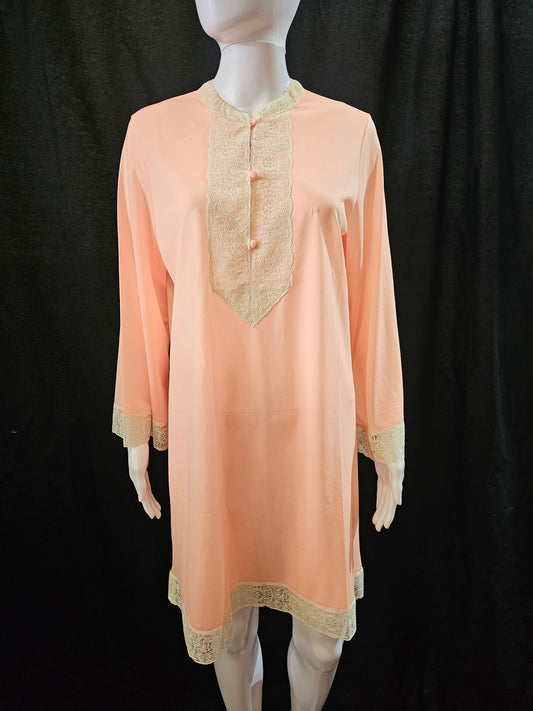 1960s Van Raalte Nightgown with Nehru collar