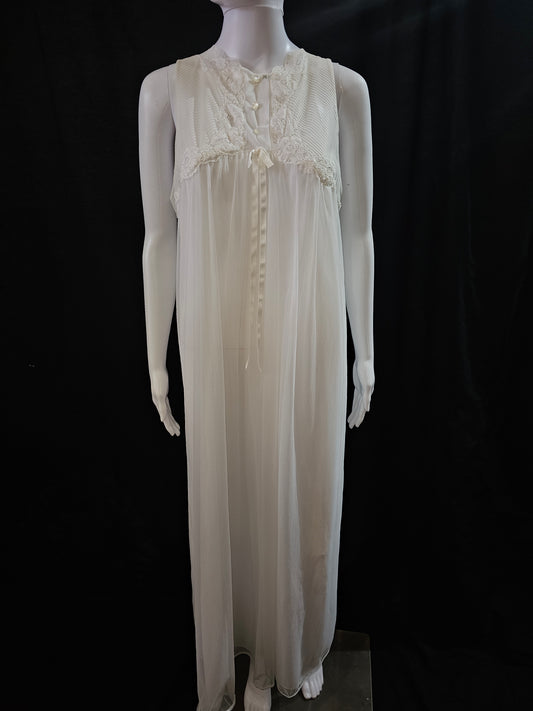 1960s White Gossard Artemis Negligee