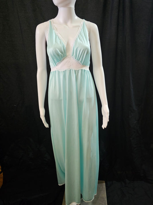 1980s shimmery blue negligee by JCPennys