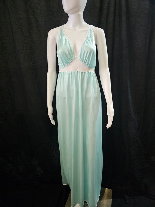 1980s shimmery blue negligee by JCPennys