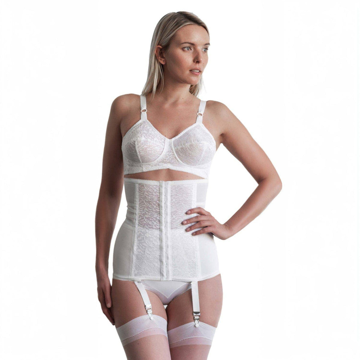 Waist Cinching Girdle by Rago | White