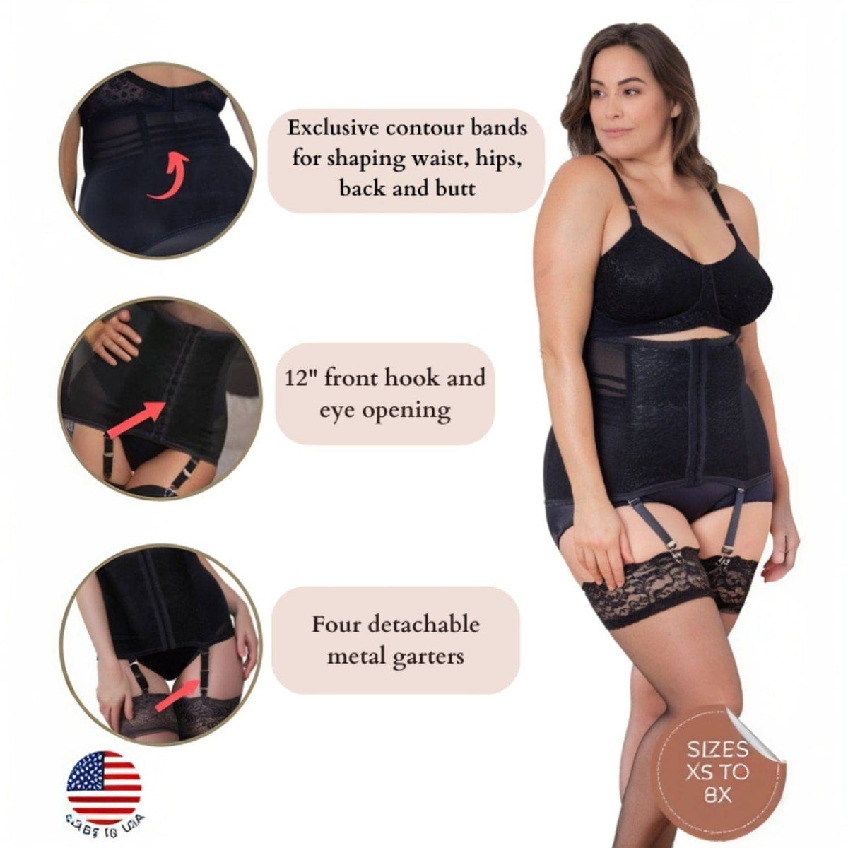 Waist Cinching Girdle by Rago | Black