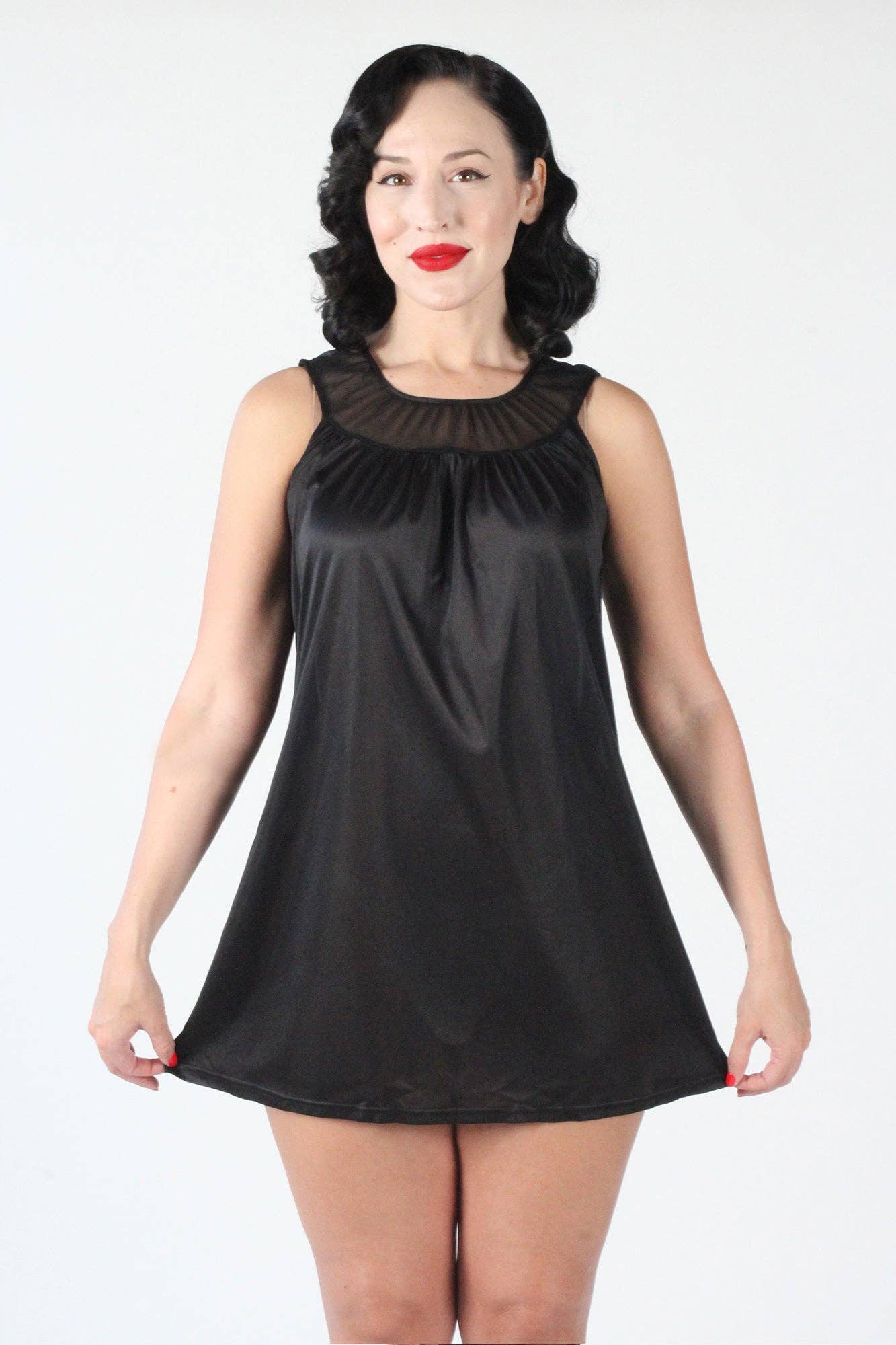 Pillow Talk Nightgown 2 pc Set in Black