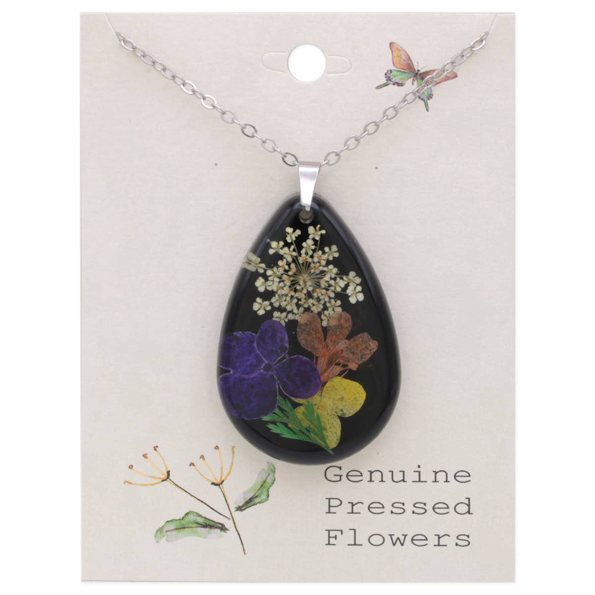 Nighttime Bouquet Dried Flower Necklace