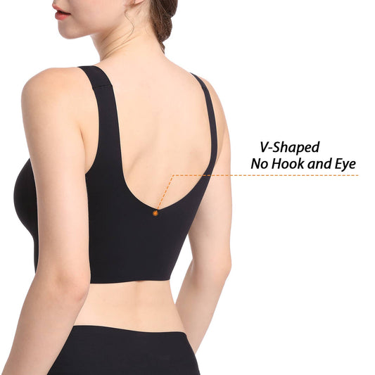 SHAPERX Longline Bra Everyday Wear V-Shaped Neck bra