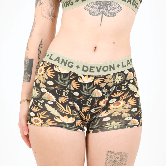 Limited Edition Fall Florals Bria 2.0 Boyshort by Devon+Lang