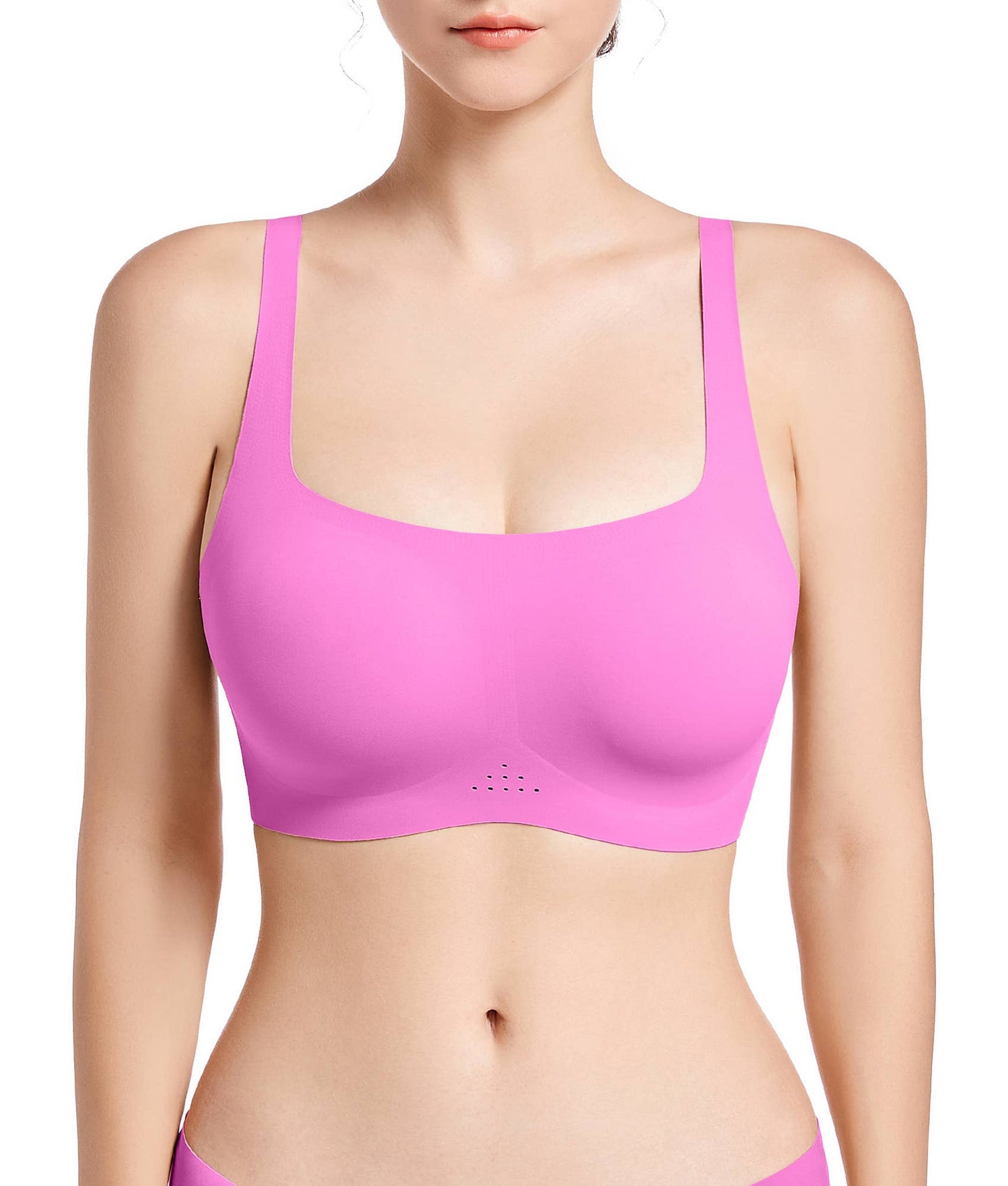 SHAPERX Wireless Scoop Bras Everyday Bra with Removable Pads