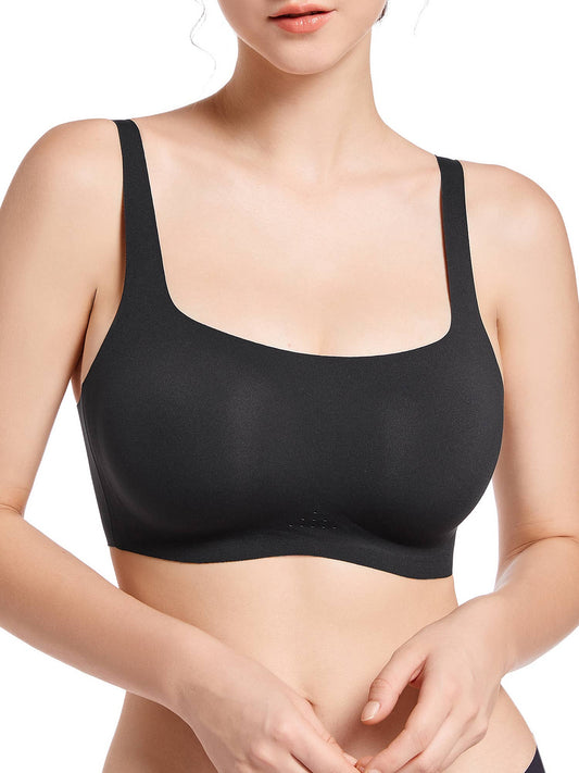 SHAPERX Wireless Scoop Bras Everyday Bra with Removable Pads