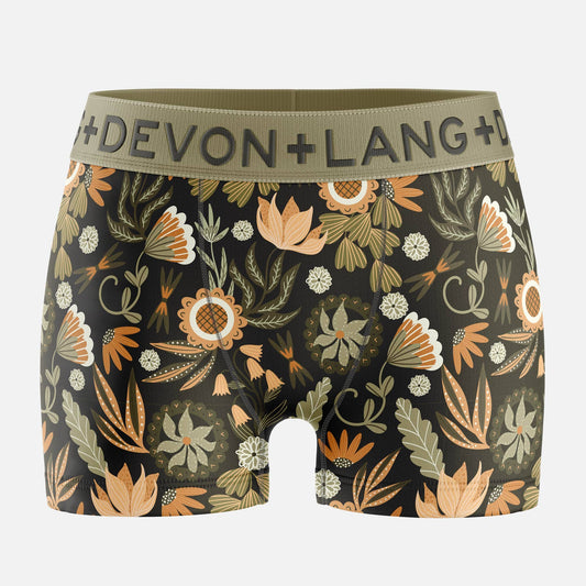 Limited Edition Fall Florals Bria 2.0 Boyshort by Devon+Lang