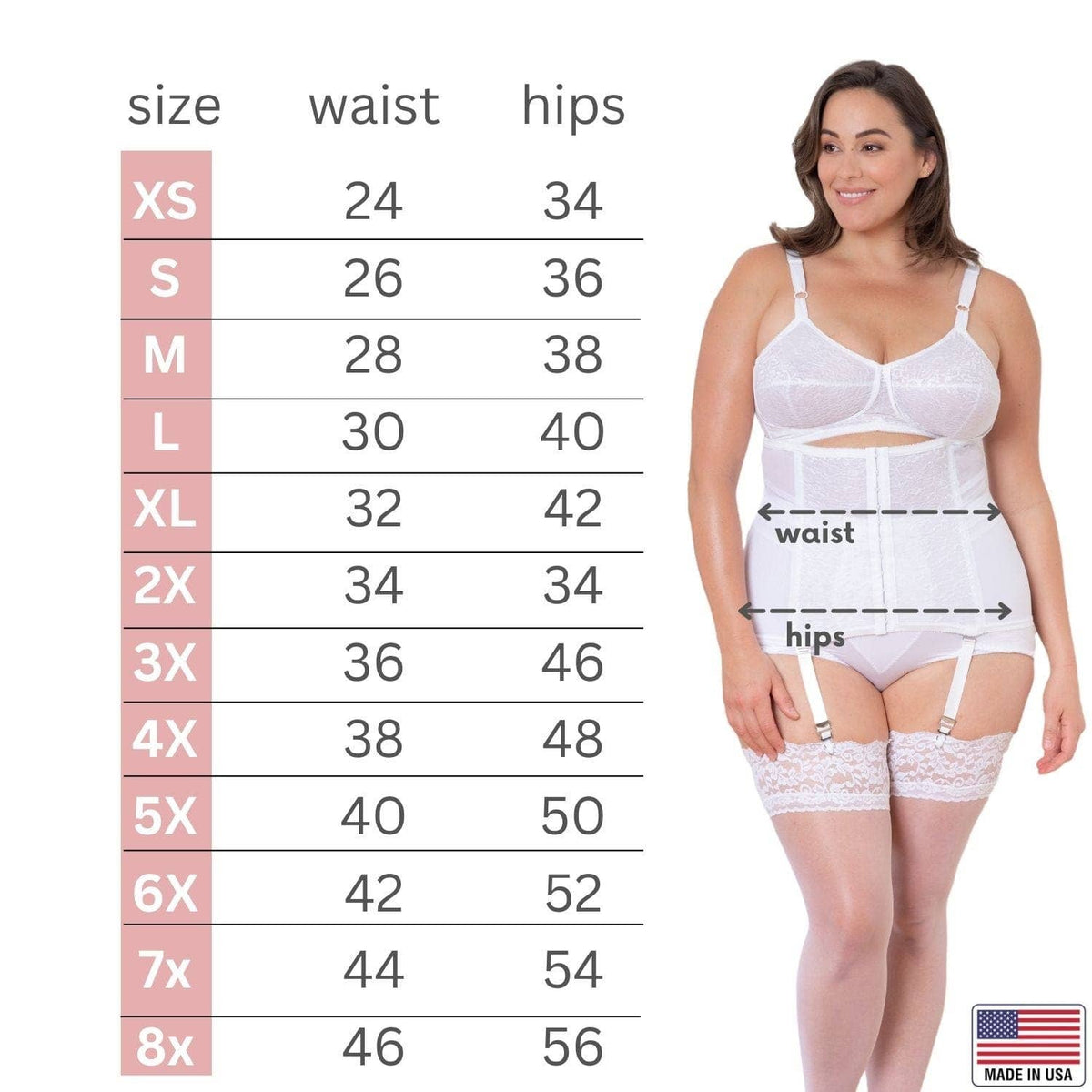 Waist Cinching Girdle by Rago | White
