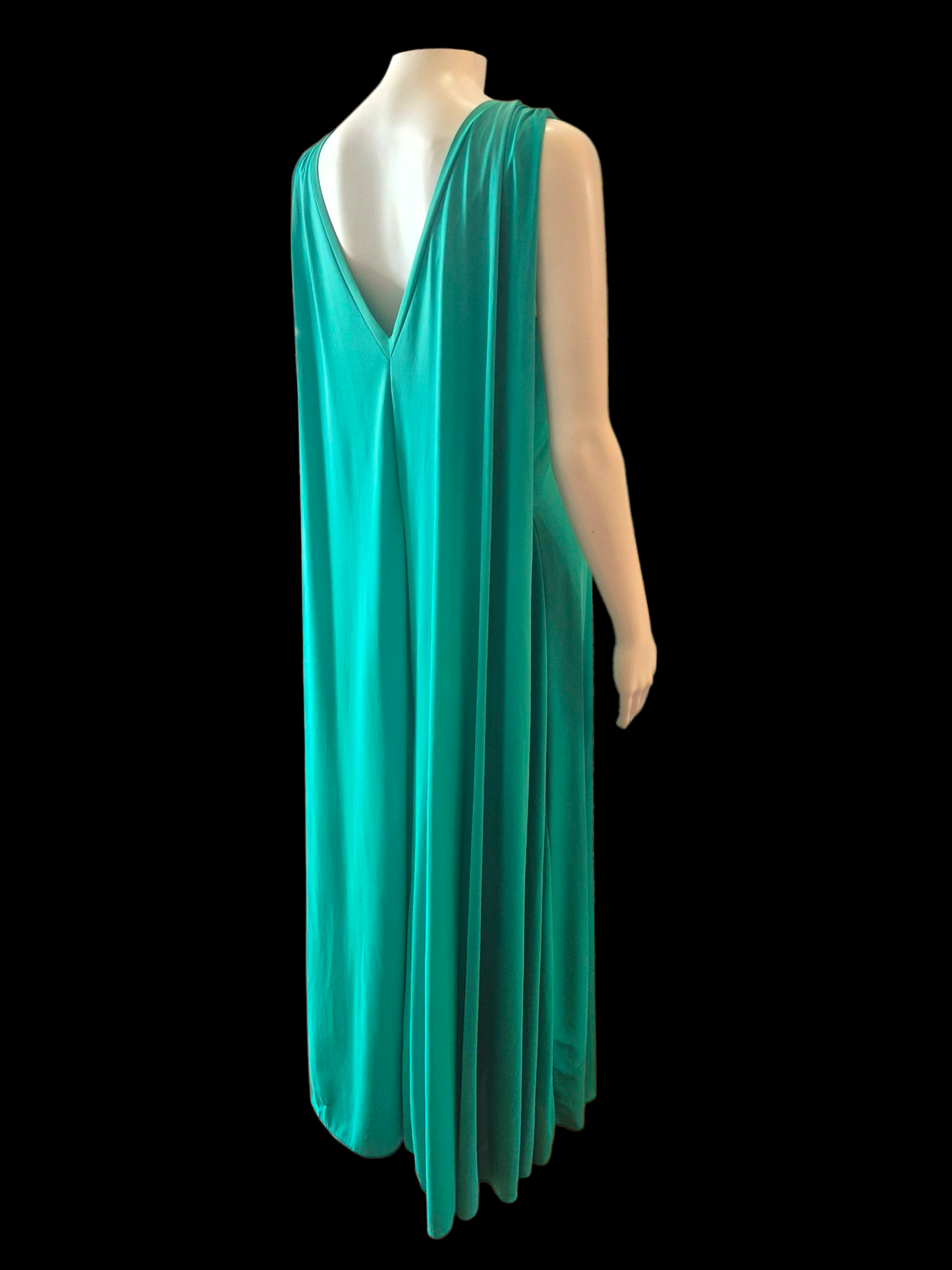 1960s Green Cape Back Negligee Mad Men style