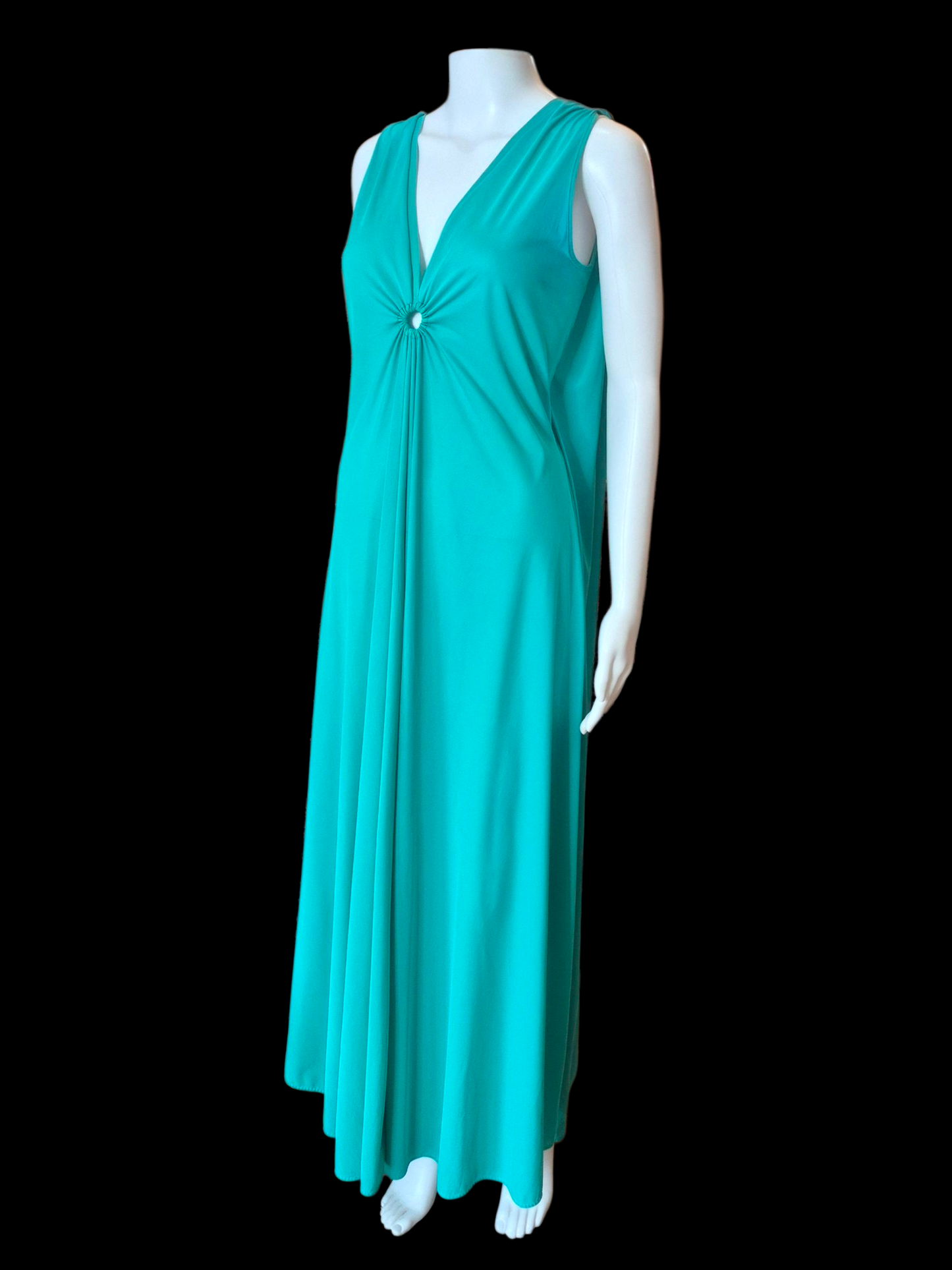 1960s Green Cape Back Negligee Mad Men style