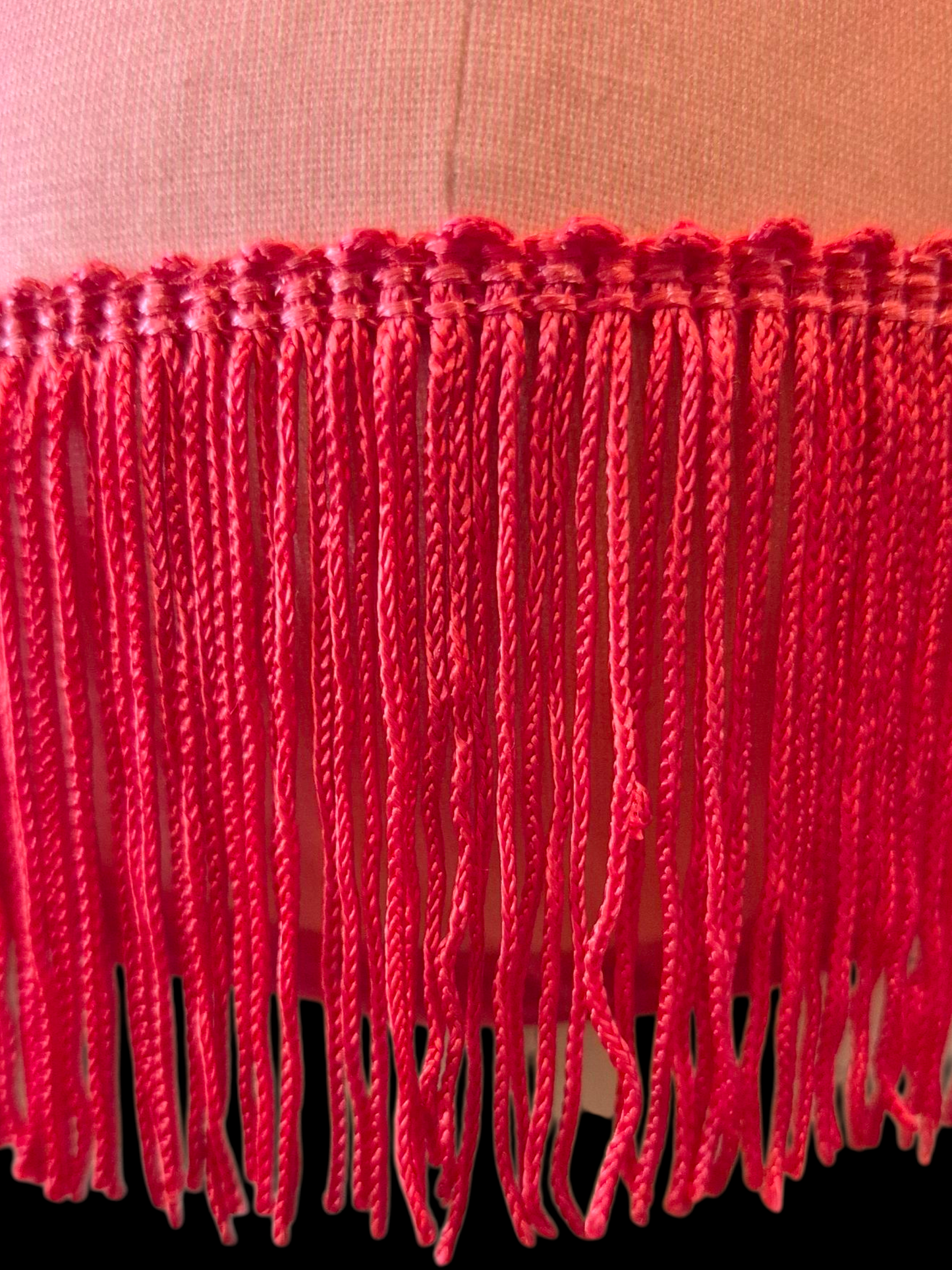 Vintage 1960s 3 pc Red Fringe Burlesque Lingerie Set