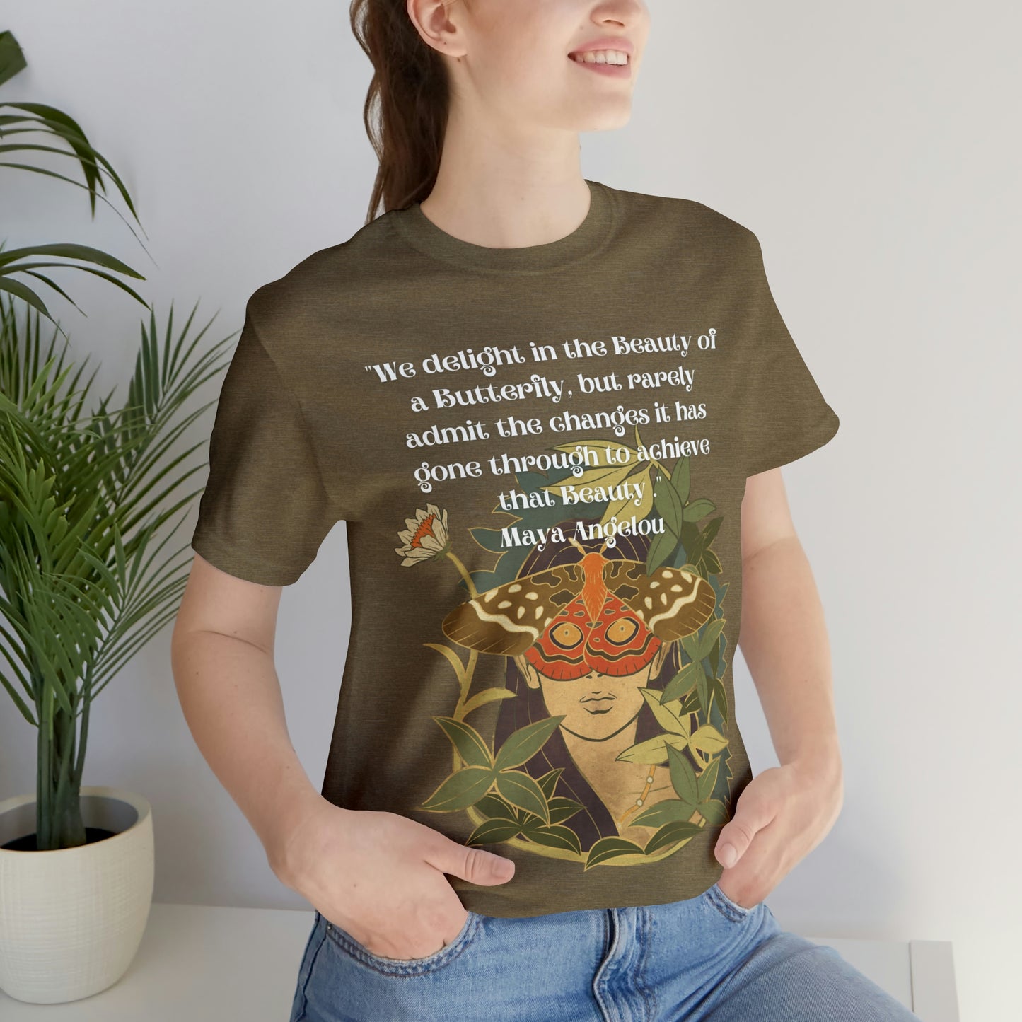 Maya Angelou Buttyerfly Unisex Jersey Short Sleeve Tee