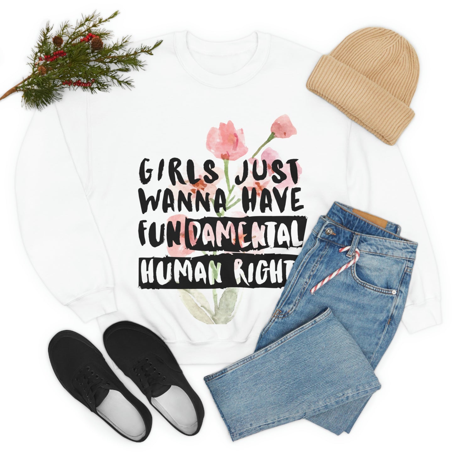 Girls Just want to have rights Unisex Heavy Blend™ Crewneck Sweatshirt