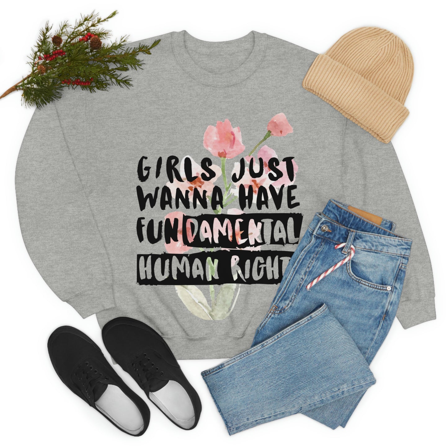 Girls Just want to have rights Unisex Heavy Blend™ Crewneck Sweatshirt