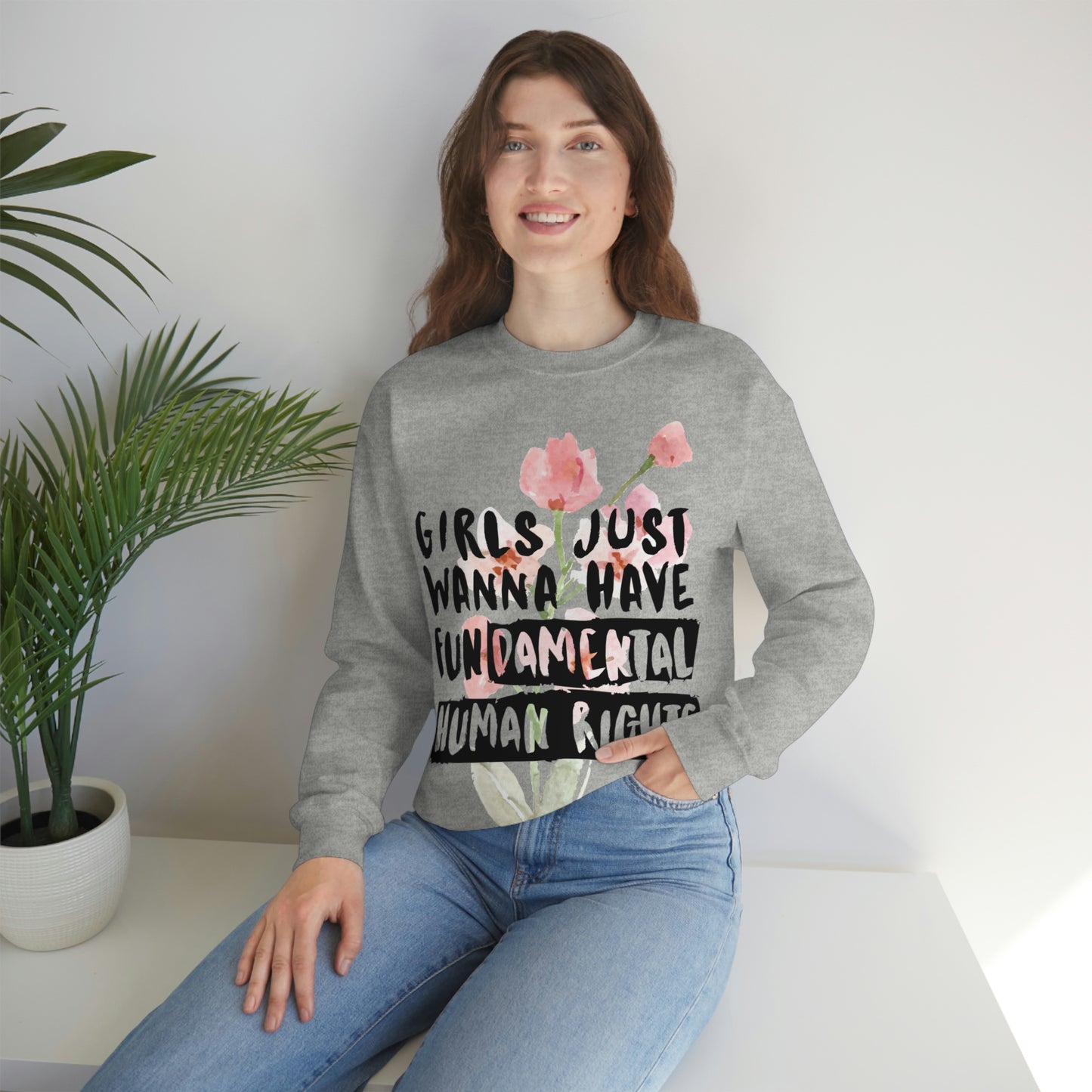 Girls Just want to have rights Unisex Heavy Blend™ Crewneck Sweatshirt