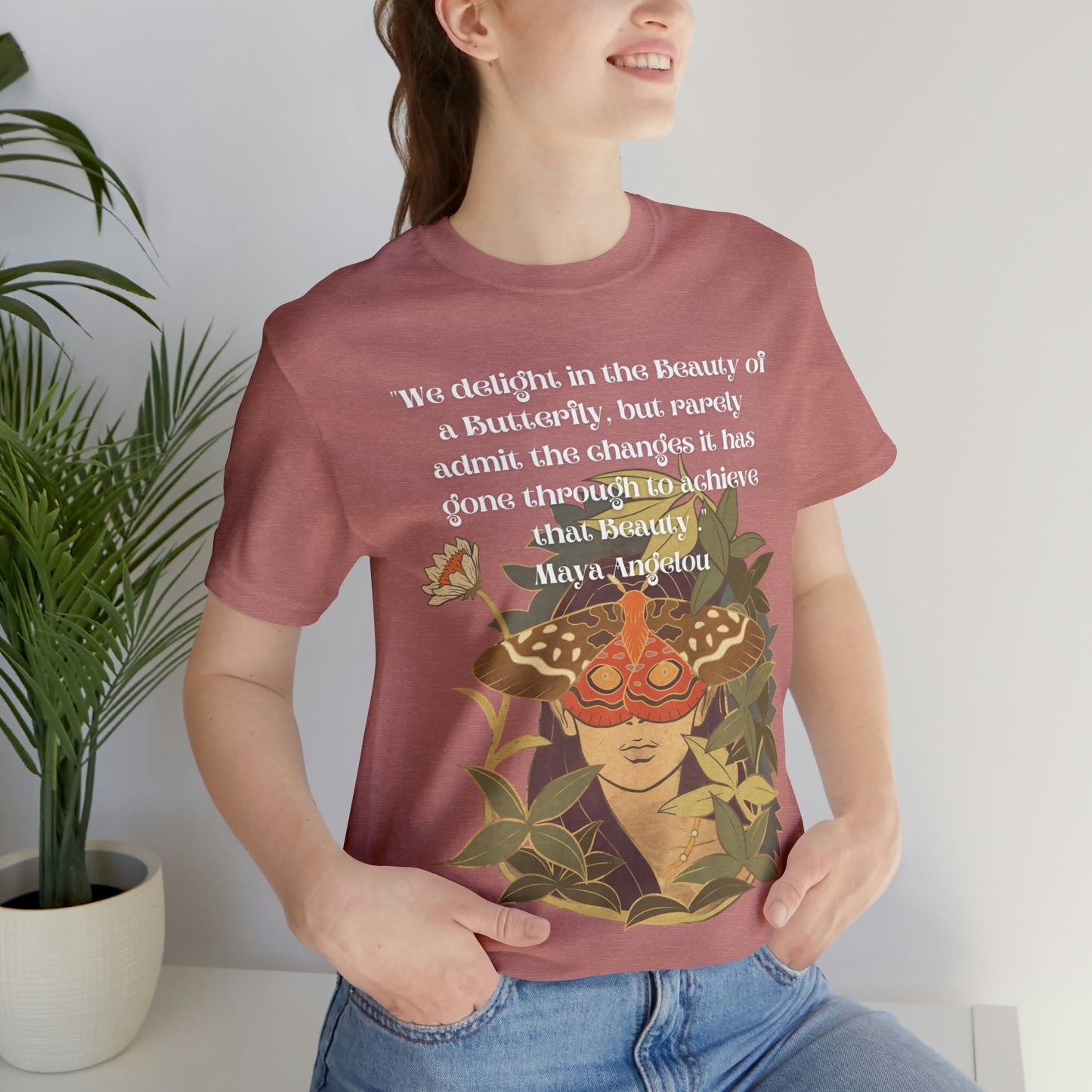 Maya Angelou Buttyerfly Unisex Jersey Short Sleeve Tee