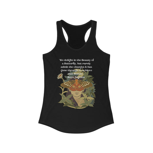 Maya Angelou Butterfly Women's Ideal Racerback Tank