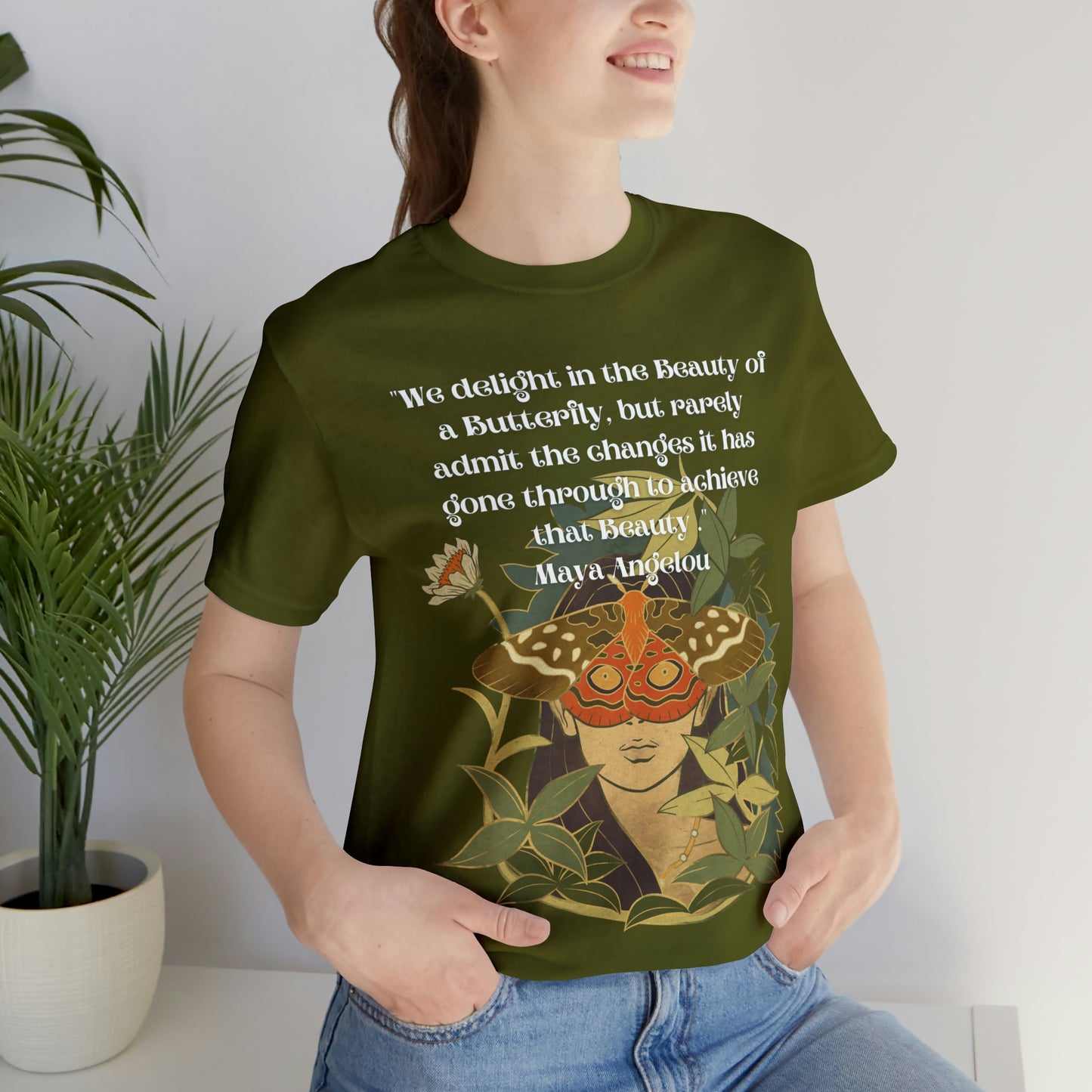 Maya Angelou Buttyerfly Unisex Jersey Short Sleeve Tee