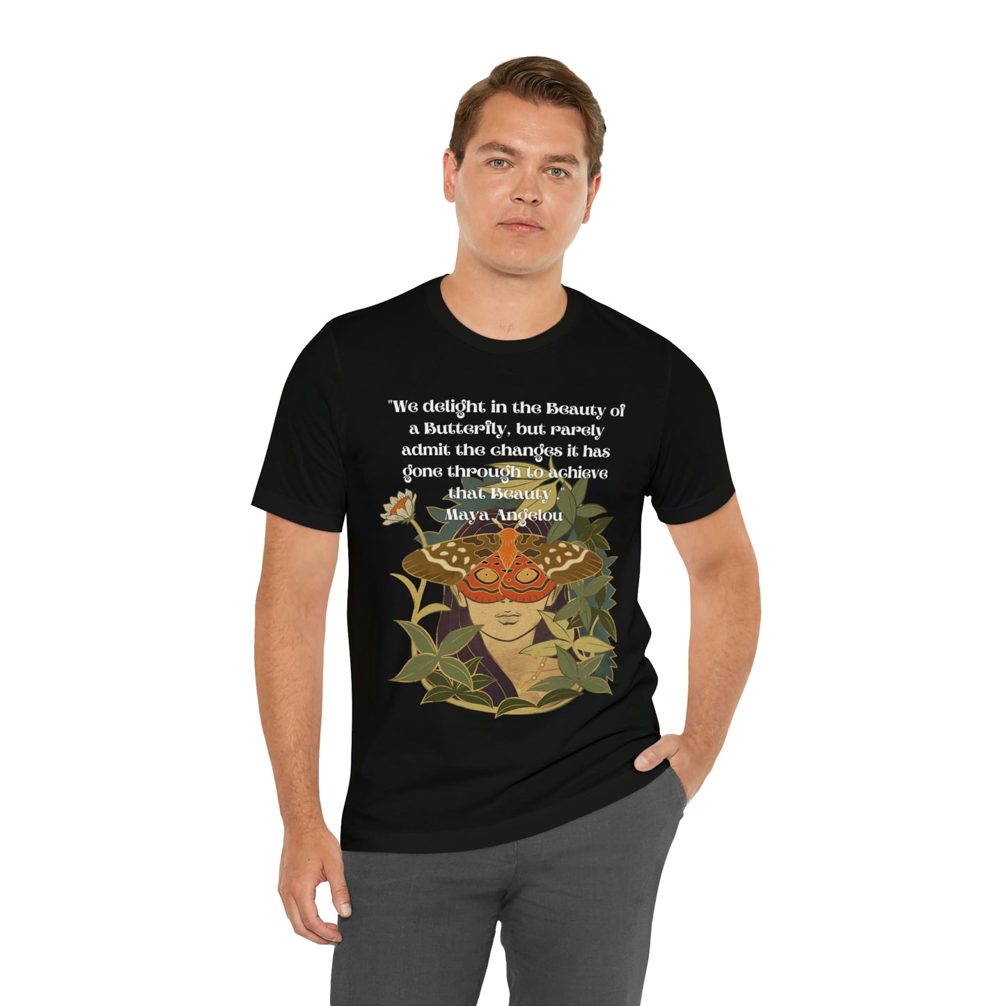 Maya Angelou Buttyerfly Unisex Jersey Short Sleeve Tee