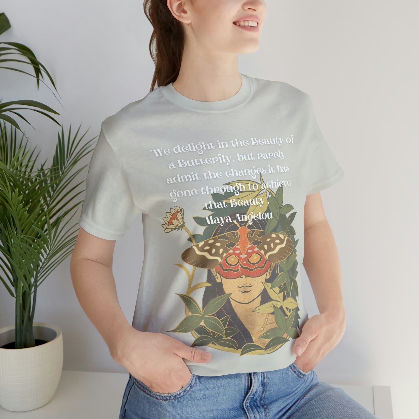 Maya Angelou Buttyerfly Unisex Jersey Short Sleeve Tee