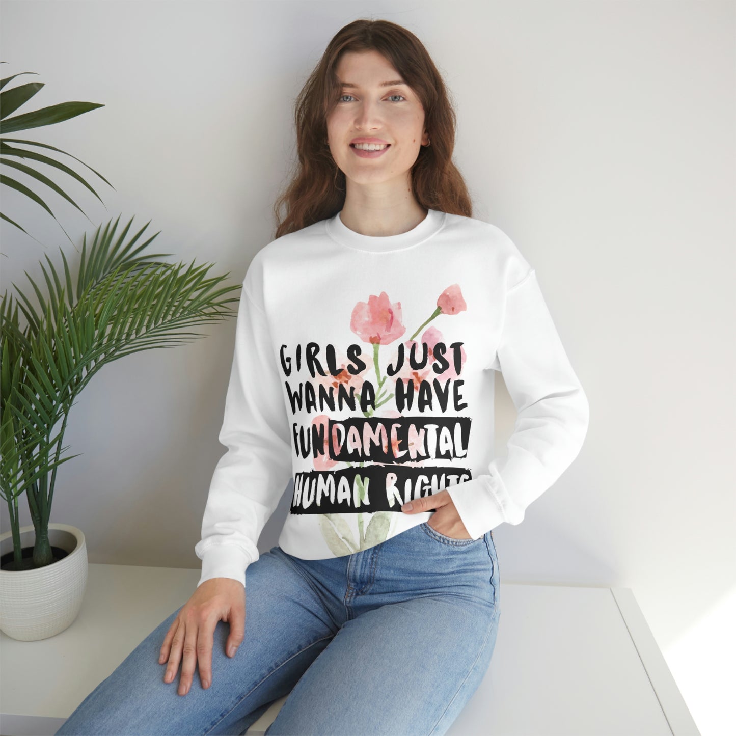 Girls Just want to have rights Unisex Heavy Blend™ Crewneck Sweatshirt